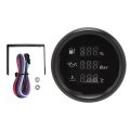 Kimiss 52mm Digital Boat Gauge With Backlight Oil Level Pressure Water Temperature Meter For Boats Yachts Rvs Trucks Black Dial