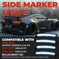 Led Side Marker Lights For 2016 2024 Chevy Camaro And 2014 2019 Cadillac Cts Ats Smoke Lens White Light 4 Piece Set Replacement