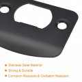 Uxcell Door Strike Plate 2pcs 57mm X 45mm 201 Stainless Steel Latch Deadbolt For Frame Jamb Black