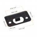 Uxcell Door Strike Plate 2pcs 57mm X 45mm 201 Stainless Steel Latch Deadbolt For Frame Jamb Black