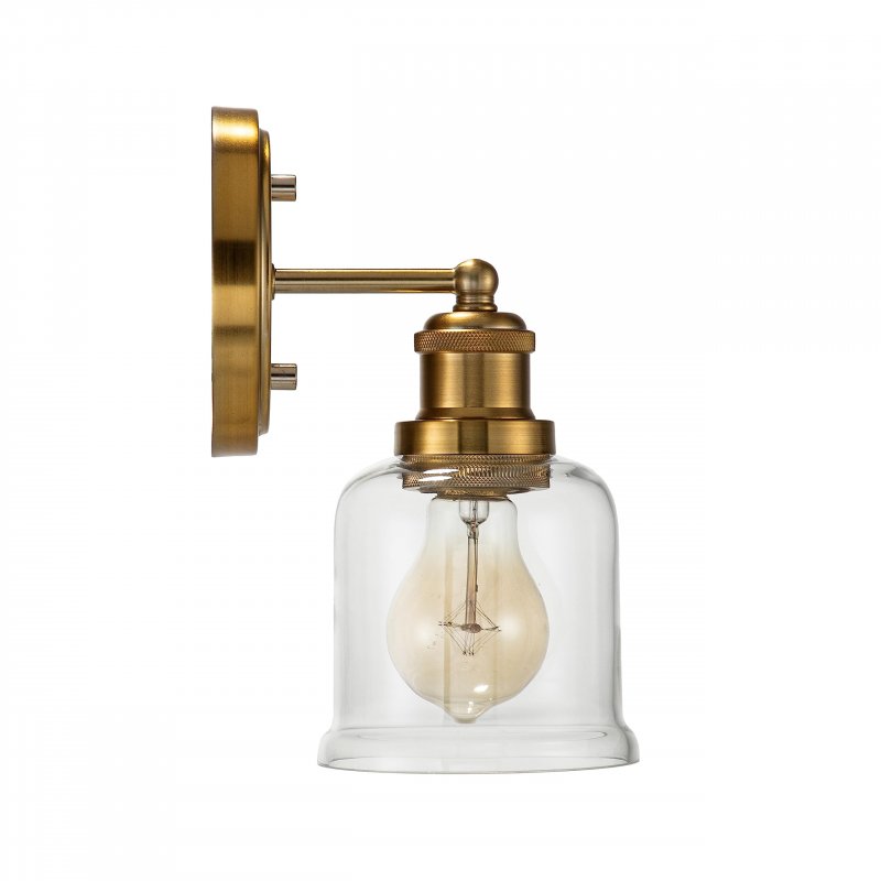 Aspen Creative 62339-13-1 One-light Metal Bathroom Vanity Wall Light Fixture 5 Wide Transitional Design In Warm Brass