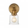 Aspen Creative 62339-13-1 One-light Metal Bathroom Vanity Wall Light Fixture 5 Wide Transitional Design In Warm Brass
