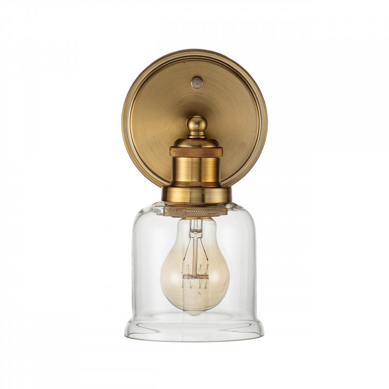 Aspen Creative 62339-13-1 One-light Metal Bathroom Vanity Wall Light Fixture 5 Wide Transitional Design In Warm Brass