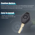 Uxcell Car Replacement Uncut Insert Key Case Remote Control Shell For Bmw 3 5 6 7 Series Z4 X3 X5 M5 325i E38 E39 E46 E65 3
