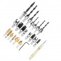 Qyebavge 23pcs Claw Type Chamfer Drill Bit Hex Set High-speed Steel For Woodworking Cutting Deburring Tool