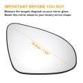 Car Rearview Right Passenger Side Mirror Glass Replacement W Backing Plate Convex Heated White For Toyota C-hr 2016-2023