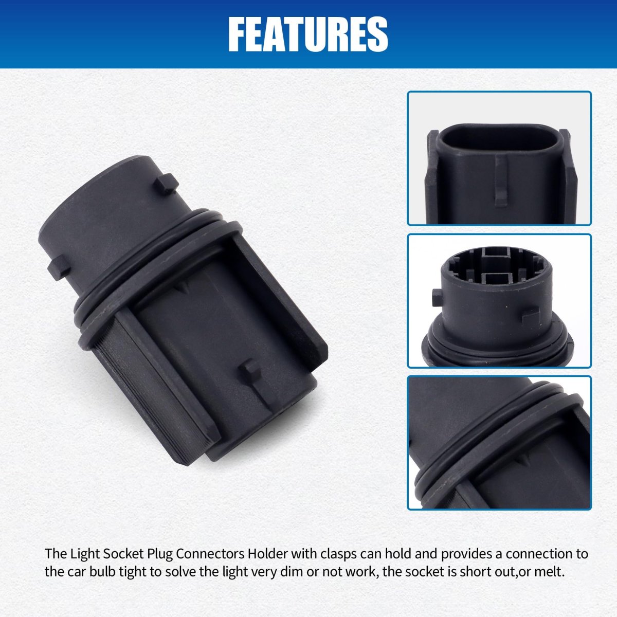 2pcs 224-394-025 Front Turn Signal Bulb Socket For Freightliner Cascadia M2 Columbia Hal 3157na 4157na Replaces 224-394-045