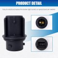 2pcs 224-394-025 Front Turn Signal Bulb Socket For Freightliner Cascadia M2 Columbia Hal 3157na 4157na Replaces 224-394-045
