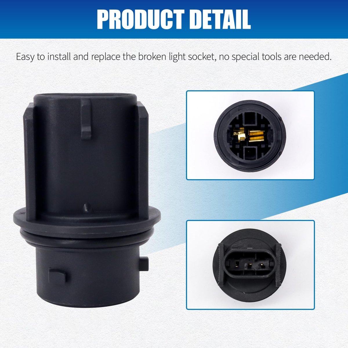 2pcs 224-394-025 Front Turn Signal Bulb Socket For Freightliner Cascadia M2 Columbia Hal 3157na 4157na Replaces 224-394-045