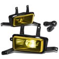 Pair Of Amber Lens Led Fog Light Switch Compatible With Chevy Gmc Tahoe Yukon Suburban 15-20