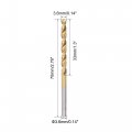 Uxcell High Speed Steel Straight Shank Twist Drill Bit Fully Ground Titanium Coated 3 6mm Diameter 70mm Total Length 33mm 2 Pcs