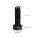 Uxcell M10x35mm Hex Head Screw Bolts Fastener Grade 8 Carbon Steel Black 15pcs