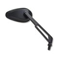 Ken Sean 942061b Newxtreme Black Long Billet Stem Universal Teardrop Mirror 