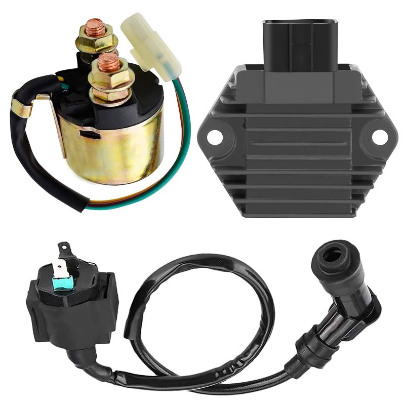 Ignition Coil Starter Solenoid Relay And Voltage Regulator Rectifier Set For Honda Rancher Fourtrax Trx350 Trx350te Trx350tm
