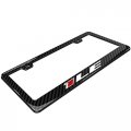 Ipick Image Black Real 3k Carbon Fiber Finish Abs Plastic License Plate Frame For Chevrolet Camaro 1le Logo In 3d