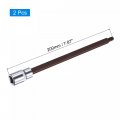 Uxcell 1 2 Square Drive X T45 Torx Bit Socket Steel Bits Cr-v Sockets 200mm Length For Hand Use Only 2 Pcs