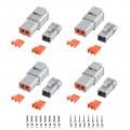 Deutsch Dtp Connector Kit 32 Piece 2 Pin Automotive Waterproof Connectors 4 Sets With Size 12 Stamped Contacts 14 To Awg Wire 