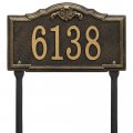 Whitehall Custom Gatewood Standard Lawn Address Plaque 14 25 W X 8 5 H 1 Line 