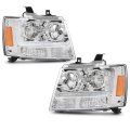 Led Headlights Assembly Front Headlamp For Chevy Tahoe Suburban 1500 2007-14 Fit Avalanche 2500 2007-13 Gm2503263 Gm2502263 