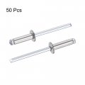 Uxcell Blind Rivets 304 Stainless Steel 4mm Diameter 13mm Grip Length Silver 50pcs