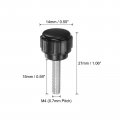 Uxcell 20pcs M4 X 15mm Male Thread Knurled Knobs Thumb Screws Clamping Grip Plastic Round Head Hand Thumbscrews Black