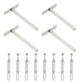 4 Pcs Blind Shelf Supports 5 Inch Heavy Duty Floating Bracket Metal Hidden Brackets With Screw Wall Mount Shelves Support For 