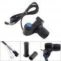 Electric Bike Throttle Grip 12v99v Scooter Half Wrist Handle Led Display Key Knock