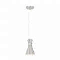 Aspen Creative 61112-11 One Hanging Mini Ceiling Light Transitional Design In Satin Nickel Chrome Finish 5 Wide Pendant 