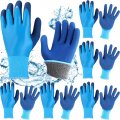Waterproof Winter Work Gloves 6 Pairs Thermal Freezer For Men And Women Blue Medium Warm Protective Gear Construction Ice 