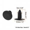 Uxcell 20pcs 8mm Plastic Rivets Automotive Body Fender Bumper Shield Retainers Clips Fasteners