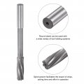 Uxcell Chucking Reamers 17mm H7 4241 High Speed Steel Spiral Flutes Lathe Machine Reamer Milling Cutter