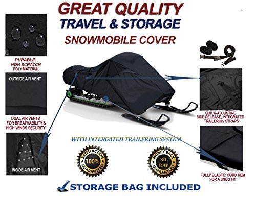 300d Snowmobile Travel And Storage Cover Compatible For 2006-2006 Polaris 700 Fusion Sleds Slush Mud Protection