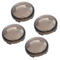 4 Pcs Smoke Turn Signal Lens Cover For Harley-davidson Softail Deluxe Flstn 2005-2017