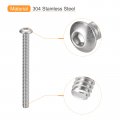 Uxcell 10-24x2 Button Head Socket Cap Screws 20pcs 304 Stainless Steel Fasteners Hex Bolts Full Thread Drive