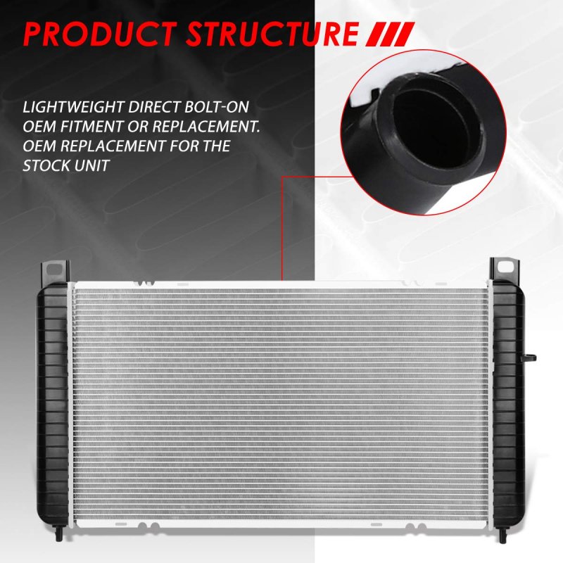 Auto Dynasty Dpi 2423 Factory Style 1-row Cooling Radiator For Escalade Chevy Silverado Suburban Gmc Sierra Yukon Xl 3l 4 8l 5