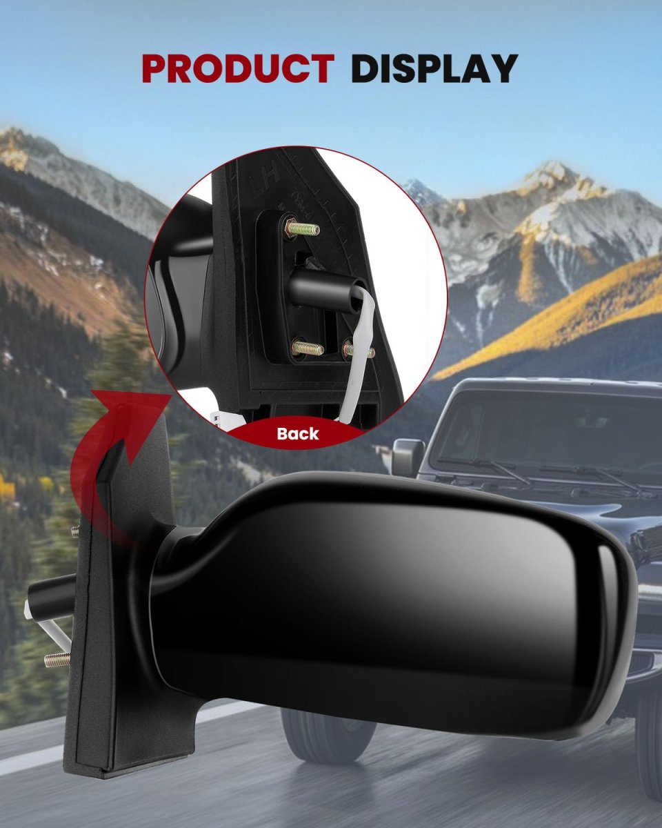 Driver Side View Mirror For 2003 2008 Toyota Corolla Power Adjustment Black Smooth Non Folding Heated 87940 02380 8794002380