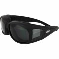 Global Vision Outfitter Foam Padded Motorcycle Sunglasses Fits Over Most Glasses Super Dark 