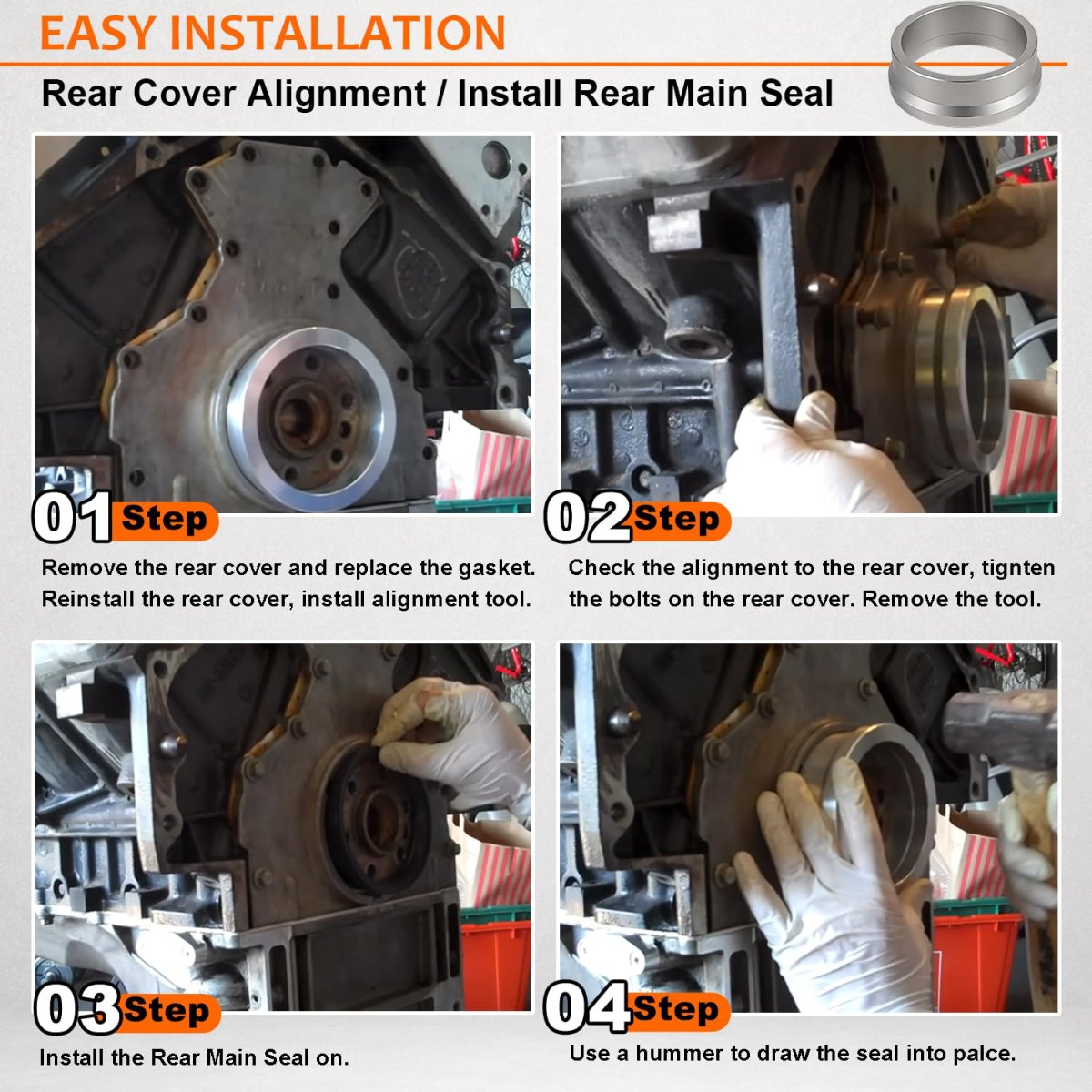 Billet Front And Rear Cover Alignment Tool Oil Pan Kit