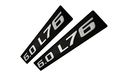 2x Pair Set 6 0 L76 Silver On Black Highly Polished Real Aluminum Emblems Of 2