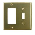 Brushed Brass Gfi Toggle Switch Plate Solid Beveled Wall With Rsf Finish Pack Of 1 