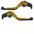 Pair Motorcycle Parts Clutch Lvers Brake Levers Extendable Foldable Folding Set Gold Fit For Honda Cb-1 Type2 Cb400fkfl 2 Fm 2