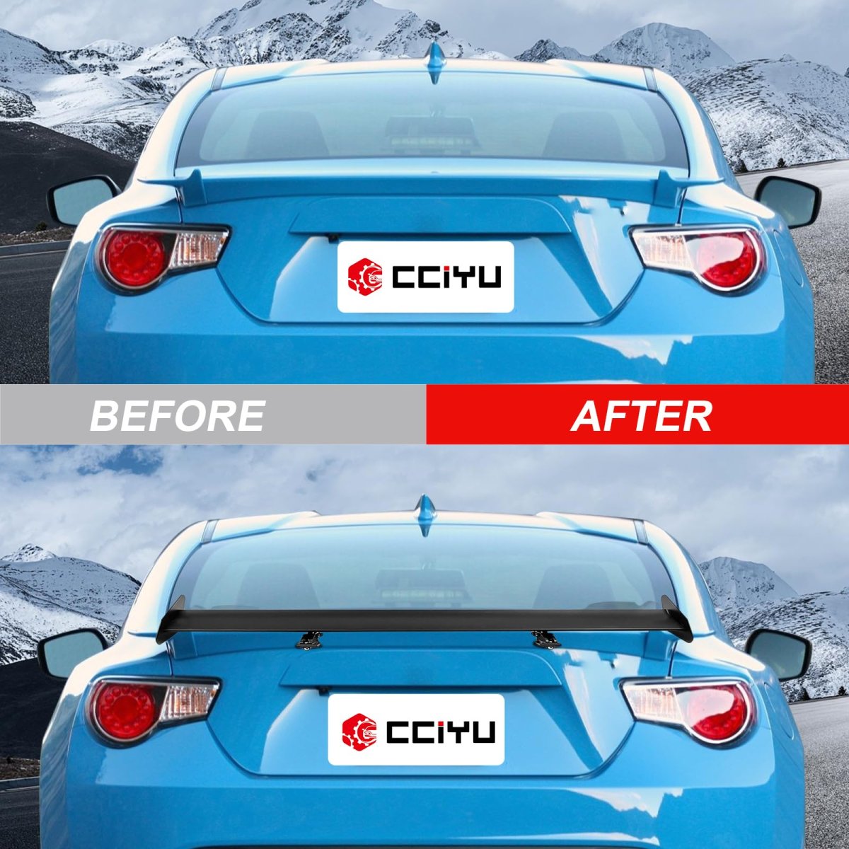 Universal Aluminum Rear Spoiler Wing Matte Black Adjustable Clamp Type Trunk For Sedan Cars Bolt On Aerodynamic Racing