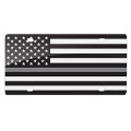 Thin Gray Line American Usa Flag Correctional-officers Aluminum Black White License Plate 
