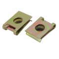 Uxcell 20pcs Iron Speed Fastener U Nut Clip Brass Tone For M6 Screw Bolt