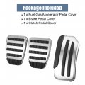 X Autohaux 3pcs Brake Pedal Pad Gas Accelerator Cover Clutch For Nissan Juke Leaf 2011-2018