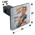 Graphics More Surprise Attack Pin Up Girl Missile Tow Trailer Hitch Cover Plug Insert
