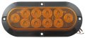 Sealed Waterproof 10 Led Surface Flange Mount Trailer Lights Red With Clear Lens Amber And White Stl78ab S Turn Marker 