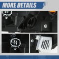 Led Drl Headlight Assembly Compatible With Nissan Rogue 2021-2024 Passenger Right Side Black Housing Amber Corner