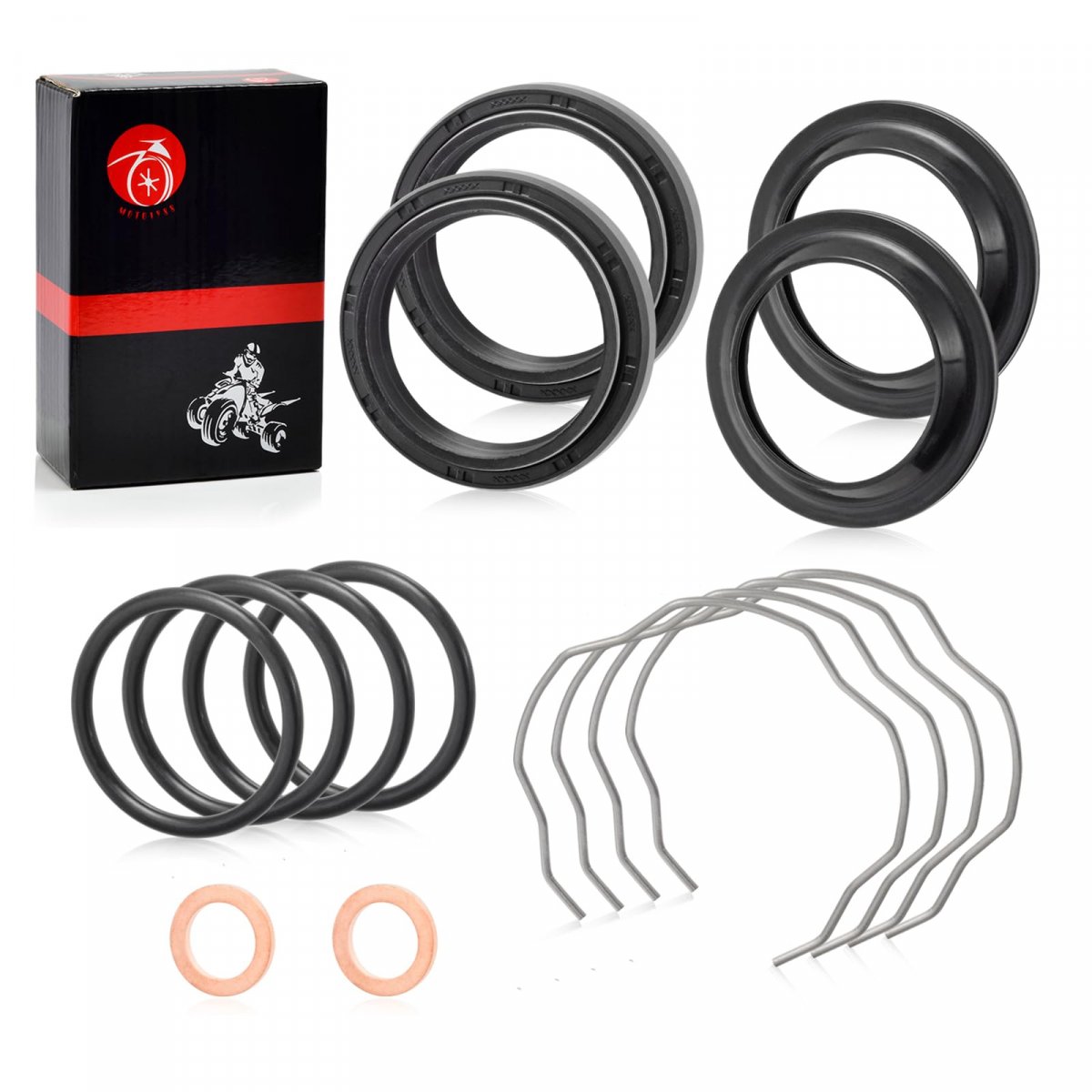 Fork Dust Oil Seals Kit 41x53x8 10 5mm For Kawasaki Ninja 650 Er650 En650 Ex650 Klr650 Ej800