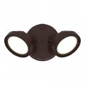 Halo Tgs Outdoor Integrated Led Flood Security Light Twin Round Head Bronze 